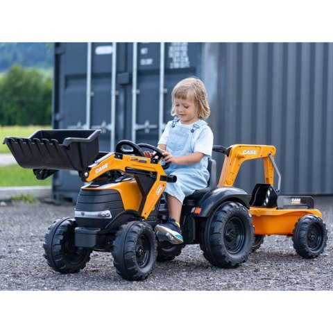 FALK Traktor na Pedały Case CE z Koparką Ładowarką i Przyczepą 3-7 lat