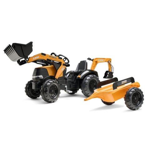 FALK Traktor na Pedały Case CE z Koparką Ładowarką i Przyczepą 3-7 lat