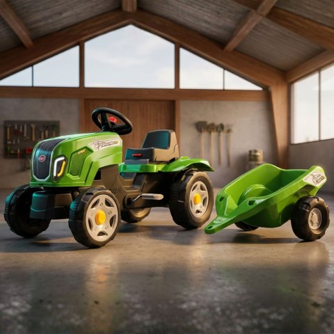 FALK Traktor na Pedały Claas Terra Maxx z Przyczepą i Otwieraną Maską 2-6 lat