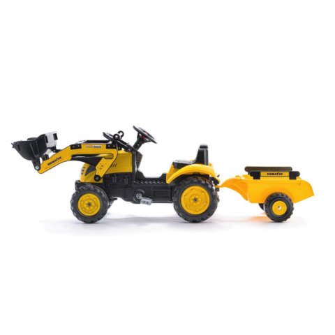 FALK Traktor na Pedały Koparka Komatsu z Przyczepą i Łyżką