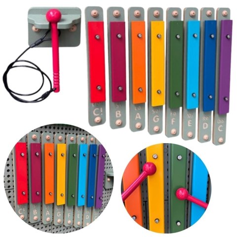 Cymbałki Ścienne Ksylofon Instrument Muzyczny Akcesoria Do Tablicy STEM MASTERKIDZ