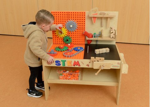 Naukowy Drewniany Warsztat XXL Montessori STEM z Narzędziami dla dzieci MASTERKIDZ