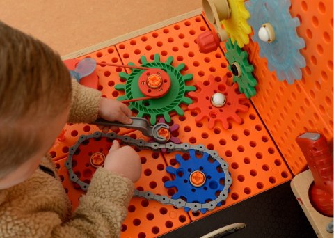 Naukowy Drewniany Warsztat XXL Montessori STEM z Narzędziami dla dzieci MASTERKIDZ