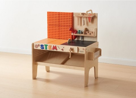 Naukowy Drewniany Warsztat XXL Montessori STEM z Narzędziami dla dzieci MASTERKIDZ