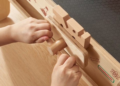 Naukowy Drewniany Warsztat XXL Montessori STEM z Narzędziami dla dzieci MASTERKIDZ