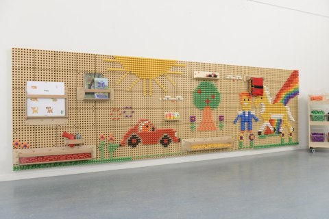 Panel Ścienny Tablica Edukacyjna Kreatywna STEM + Panel Monatażowy 120x80cm dla dzieci / szkoły przedszkola MASTERKIDZ