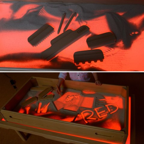 Prostokątna Taca Do Zabawy Piaskiem Do Panelu Świetlnego LED STEM szkoły przedszkola MASTERKIDZ