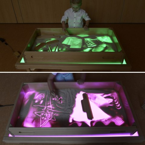 Prostokątna Taca Do Zabawy Piaskiem Do Panelu Świetlnego LED STEM szkoły przedszkola MASTERKIDZ