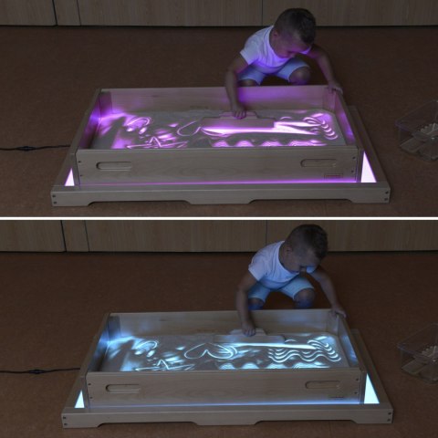 Prostokątna Taca Do Zabawy Piaskiem Do Panelu Świetlnego LED STEM szkoły przedszkola MASTERKIDZ