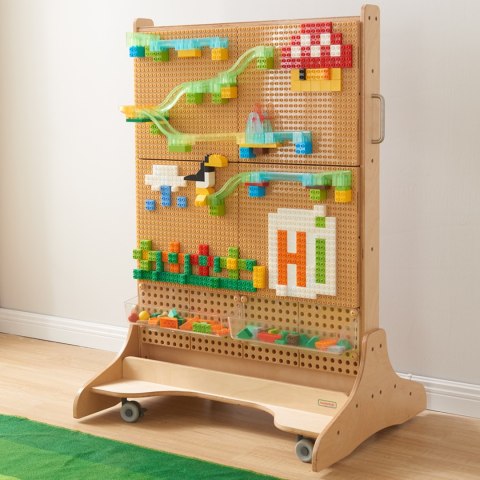 MASTERKIDZ Zestaw Klocków Konstrukcyjnych STEM 135 el. z Nakładką na Panel 4 szt.