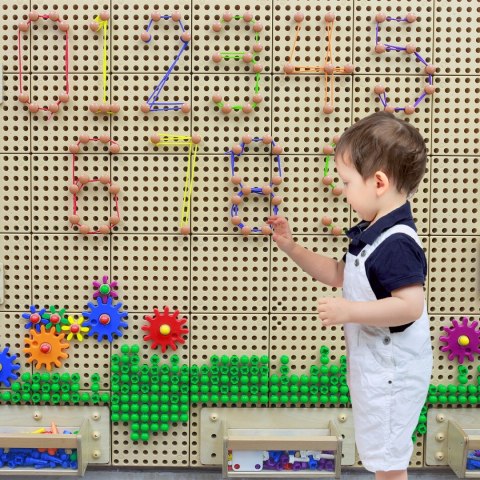 MASTERKIDZ Zestaw Kołeczki i Sznurki - Do Tablicy Naukowo-Kreatywnej STEM