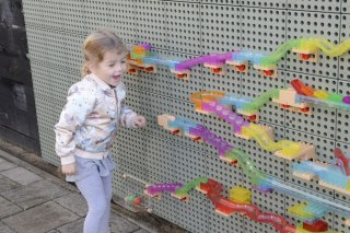 Zestaw Konstrukcyjny Tor dla Piłek Tablica STEM 120 elementów MASTERKIDZ