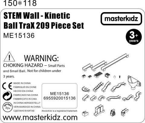 Zestaw Konstrukcyjny Tor dla Piłek Tablica STEM 209 el. MASTERKIDZ