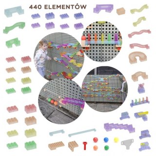 MASTERKIDZ Zestaw Konstrukcyjny Tor dla Piłek Tablica STEM 440 elementów