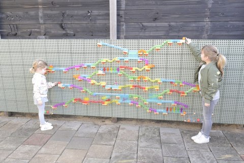 MASTERKIDZ Zestaw Konstrukcyjny Tor dla Piłek Tablica STEM 440 elementów