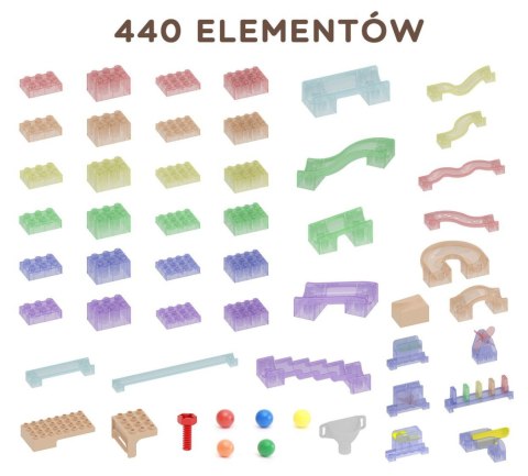 MASTERKIDZ Zestaw Konstrukcyjny Tor dla Piłek Tablica STEM 440 elementów