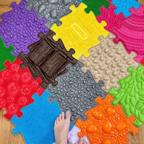 WOOPIE Mata Sensoryczna Ortopedyczna Royal Puzzle 26 el. + 4 małe