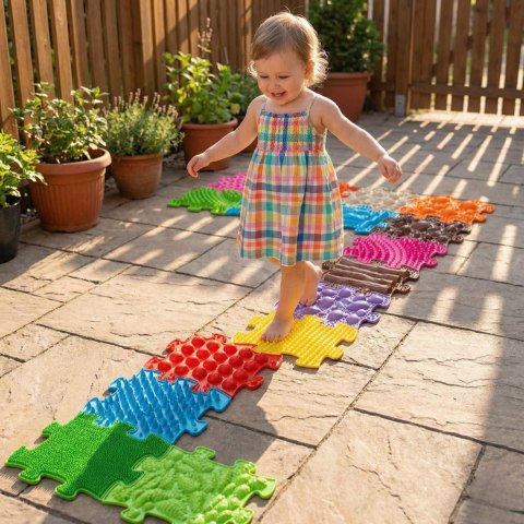 WOOPIE Mata Sensoryczna Ortopedyczna Royal Puzzle 26 el. + 4 małe