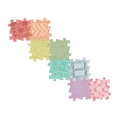 WOOPIE Mata Sensoryczna Puzzle 8 el. Pastelowa Tęcza