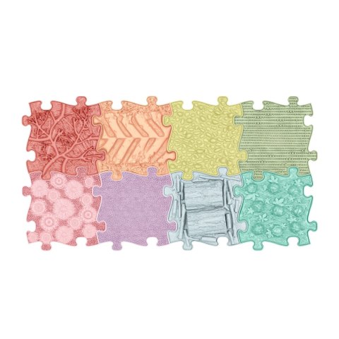 WOOPIE Mata Sensoryczna Puzzle 8 el. Pastelowa Tęcza