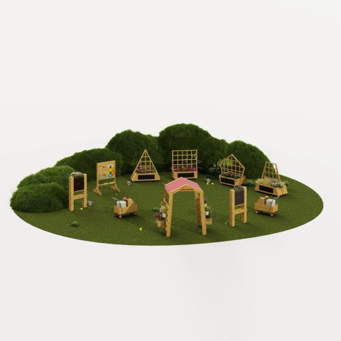 Drewniana Brama Ogrodowa Pergola Kwietnik dla dzieci Plac zabaw CLASSIC WORLD EDU