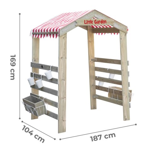 Drewniana Brama Ogrodowa Pergola Kwietnik dla dzieci Plac zabaw CLASSIC WORLD EDU