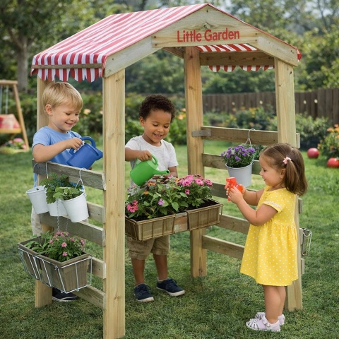 Drewniana Brama Ogrodowa Pergola Kwietnik dla dzieci Plac zabaw CLASSIC WORLD EDU