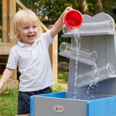 CLASSIC WORLD EDU Drewniana Kaskada Wodna Tor Wodny z Rurami i Zbiornikiem dla dzieci