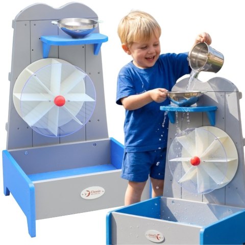 CLASSIC WORLD EDU Drewniane Koło Wodne Młyn Edukacyjna Zabawka Ogrodowa dla dzieci