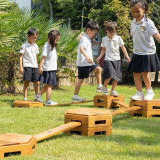 CLASSIC WORLD EDU Drewniany Tor Równoważnia XXL Ścieżka sensoryczna