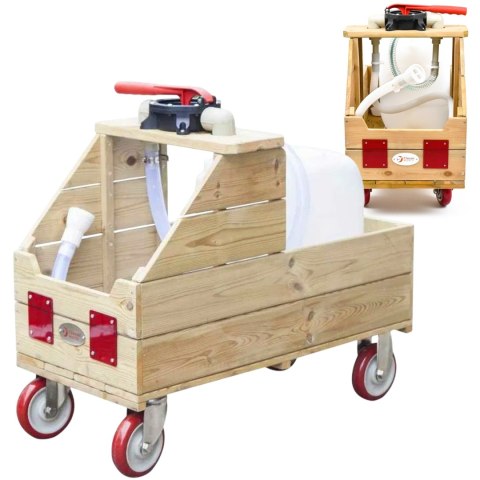 Edukacyjny Drewniany Wózek na Wodę do Podlewania + Wąż dla dzieci CLASSIC WORLD EDU