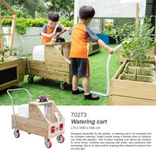 Edukacyjny Drewniany Wózek na Wodę do Podlewania + Wąż dla dzieci CLASSIC WORLD EDU