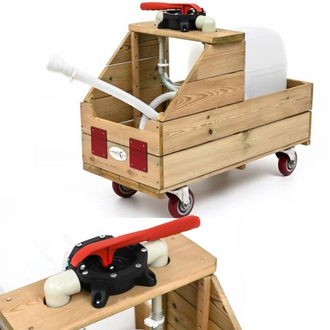 Edukacyjny Drewniany Wózek na Wodę do Podlewania + Wąż dla dzieci CLASSIC WORLD EDU