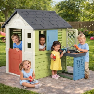 Domek Ogrodowy dla dzieci PRETTY z Kuchnią + Akcesoria SMOBY Life