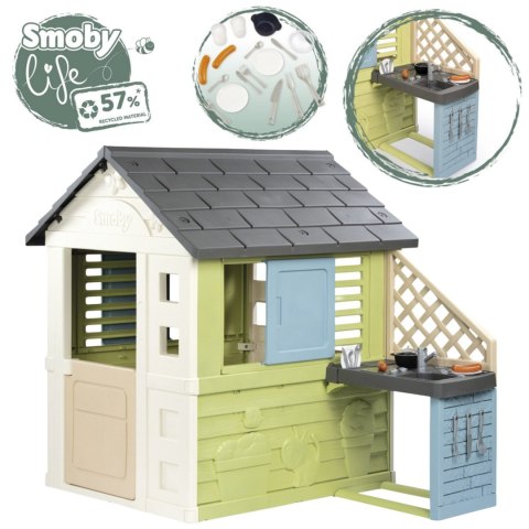 Domek Ogrodowy dla dzieci PRETTY z Kuchnią + Akcesoria SMOBY Life