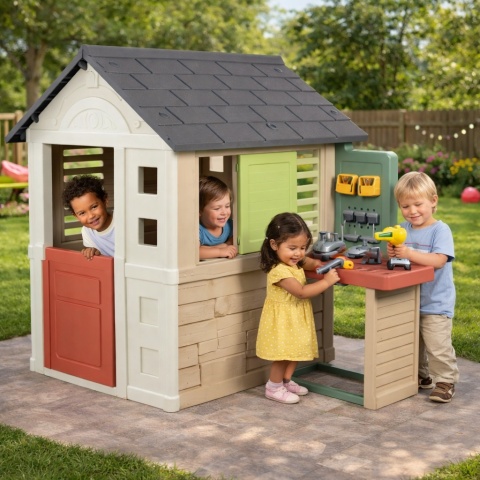 Domek ogrodowy Mały Mechanik Dom z Warsztatem + akcesoria