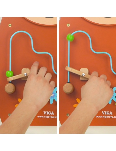 Drewniana Gra z przeplatnką i kołami zębatymi Koń Viga Toys Viga Toys