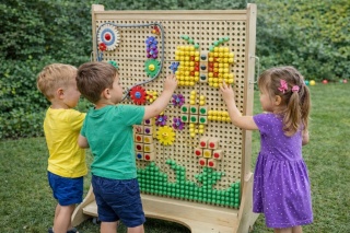 Drewniana Tablica edukacyjna kreatywna STEM MASTERKIDZ Wolnostojąca szkoły przedszkola