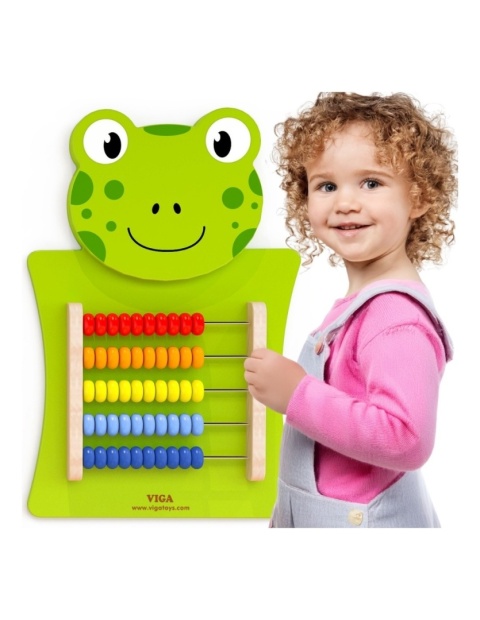 Drewniane Liczydło edukacyjne Żabka Viga Toys Viga Toys