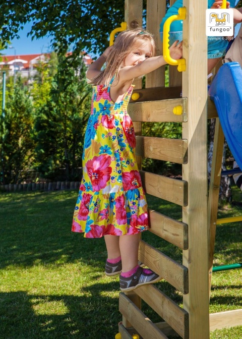 Drewniany Plac Zabaw do Ogrodu dla dzieci ze zjeżdżalnią Karol