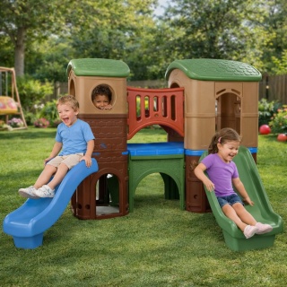 Duży Plac Zabaw dla dzieci Most z Tunelem Zjeżdżalnia Step2