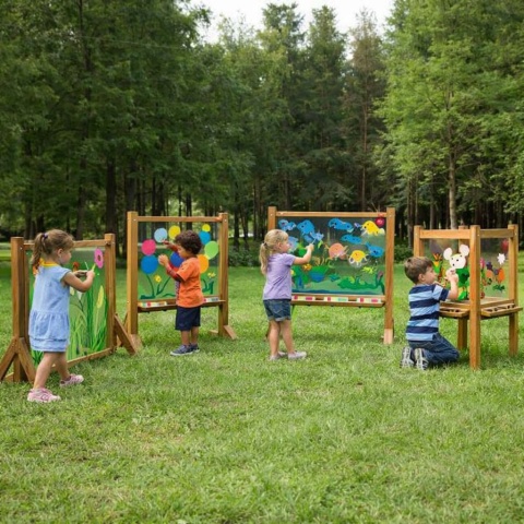 Kreatywna Tablica 4 Stronna Przezroczysta Akrylowa Do Malowania + Kubeczki przedszkole MASTERKIDZ