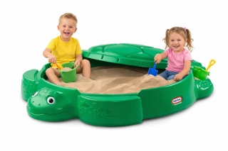 LITTLE TIKES Piaskownica Żółw Pojemnik na Zabawki z Przykrywką