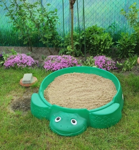 Piaskownica dla dzieci Żółw Pojemnik na Zabawki z Przykrywką LITTLE TIKES