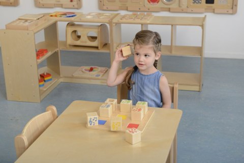 MASTERKIDZ Drewniany Sorter Sensoryczny Łączenie Dźwięków Montessori