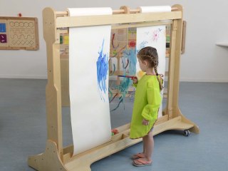 Ogromna Drewniana Sztaluga Okienko Do Malowania dla dzieci MASTERKIDZ szkoły przedszkola