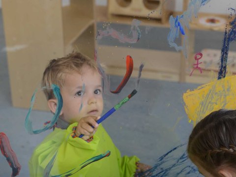 Ogromna Drewniana Sztaluga Okienko Do Malowania dla dzieci MASTERKIDZ szkoły przedszkola