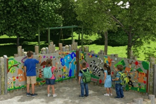 Panel Ścienny Tablica Naukowa Kreatywna STEM na zewnątrz Outdoor żłobek przedszkole szkoła MASTERKIDZ