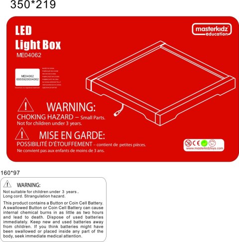 MASTERKIDZ Panel Naukowy Skrzynia LED Sensoryczna STEM szkoła przedszkole