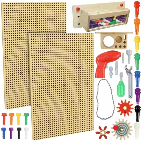 Tablice Kreatywne STEM + Panele Montażowe + Akcesoria Zestaw XXL Masterkidz szkoła przedszkole